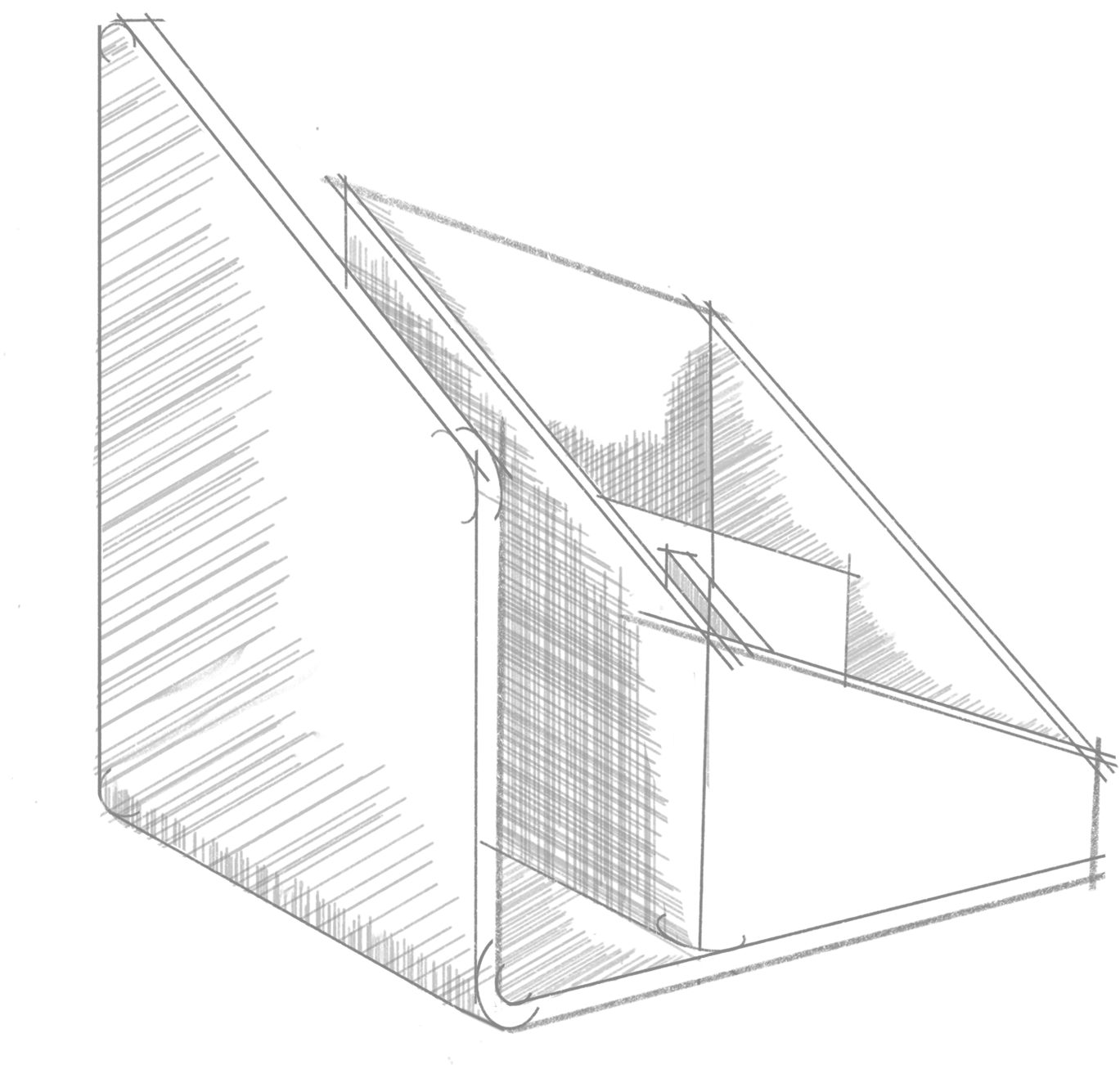Desenho em perspectiva da guardanapeira Zero-Cal